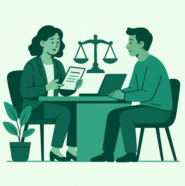 Legal consultation illustration